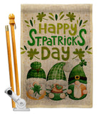 St Patty Trop Gnome - St Patrick Spring Vertical Impressions Decorative Flags HG120051 Made In USA