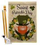 St Patrick's Wreath - St Patrick Spring Vertical Impressions Decorative Flags HG130316 Made In USA