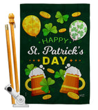 Cheers on St.Patrick - St Patrick Spring Vertical Impressions Decorative Flags HG130320 Made In USA