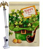 Cover and Hat - St Patrick Spring Vertical Impressions Decorative Flags HG130323 Made In USA