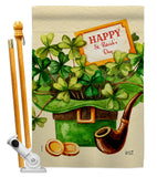 Cover and Hat - St Patrick Spring Vertical Impressions Decorative Flags HG130323 Made In USA