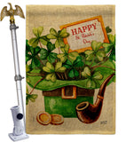 Cover and Hat - St Patrick Spring Vertical Impressions Decorative Flags HG130323 Made In USA