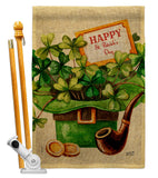 Cover and Hat - St Patrick Spring Vertical Impressions Decorative Flags HG130323 Made In USA