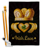 Irish Love - St Patrick Spring Vertical Impressions Decorative Flags HG130435 Made In USA