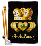 Irish Love - St Patrick Spring Vertical Impressions Decorative Flags HG130435 Made In USA