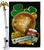 Let's Get Irish - St Patrick Spring Vertical Impressions Decorative Flags HG137150 Made In USA