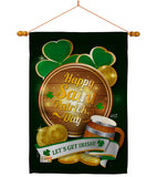 Let's Get Irish - St Patrick Spring Vertical Impressions Decorative Flags HG137150 Made In USA