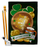 Let's Get Irish - St Patrick Spring Vertical Impressions Decorative Flags HG137150 Made In USA