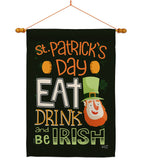 Be Irish - St Patrick Spring Vertical Impressions Decorative Flags HG137315 Made In USA