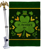 St Pat's Clover - St Patrick Spring Vertical Impressions Decorative Flags HG137404 Made In USA