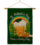 St. Pat Lucky Day - St Patrick Spring Vertical Impressions Decorative Flags HG190043 Made In USA