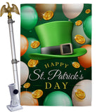 Lucky Hat - St Patrick Spring Vertical Impressions Decorative Flags HG190052 Made In USA