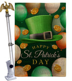 Lucky Hat - St Patrick Spring Vertical Impressions Decorative Flags HG190052 Made In USA