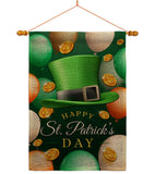Lucky Hat - St Patrick Spring Vertical Impressions Decorative Flags HG190052 Made In USA