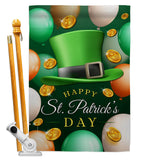 Lucky Hat - St Patrick Spring Vertical Impressions Decorative Flags HG190052 Made In USA