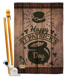 St. Patrick's Day Pot of Gold - St Patrick Spring Vertical Impressions Decorative Flags HG191091 Made In USA