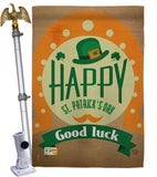 Good Luck St. Patrick's Day - St Patrick Spring Vertical Impressions Decorative Flags HG191098 Made In USA