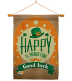 Good Luck St. Patrick's Day - St Patrick Spring Vertical Impressions Decorative Flags HG191098 Made In USA