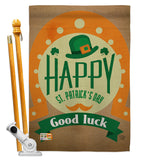 Good Luck St. Patrick's Day - St Patrick Spring Vertical Impressions Decorative Flags HG191098 Made In USA