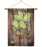 St. Pat's The Lucky Day - St Patrick Spring Vertical Impressions Decorative Flags HG192017 Made In USA