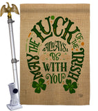 Luck Always With You - St Patrick Spring Vertical Impressions Decorative Flags HG192301 Made In USA