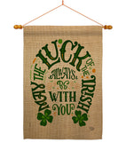 Luck Always With You - St Patrick Spring Vertical Impressions Decorative Flags HG192301 Made In USA