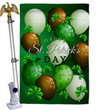 St. Pat's Balloons - St Patrick Spring Vertical Impressions Decorative Flags HG192416 Made In USA