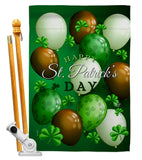 St. Pat's Balloons - St Patrick Spring Vertical Impressions Decorative Flags HG192416 Made In USA