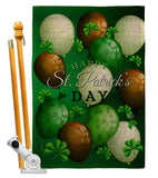 St. Pat's Balloons - St Patrick Spring Vertical Impressions Decorative Flags HG192416 Made In USA