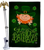 Lucky Leprechaun - St Patrick Spring Vertical Impressions Decorative Flags HG192417 Made In USA