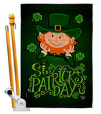 Lucky Leprechaun - St Patrick Spring Vertical Impressions Decorative Flags HG192417 Made In USA