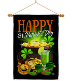 Happy Saint Patrick Day - St Patrick Spring Vertical Impressions Decorative Flags HG192433 Made In USA