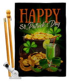 Happy Saint Patrick Day - St Patrick Spring Vertical Impressions Decorative Flags HG192433 Made In USA