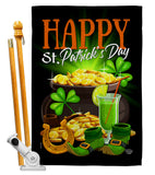 Happy Saint Patrick Day - St Patrick Spring Vertical Impressions Decorative Flags HG192433 Made In USA