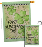 St. Patrick's Day Clover - St Patrick Spring Vertical Impressions Decorative Flags HG102032 Made In USA