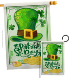 Lucky Hat St Pat Day - St Patrick Spring Vertical Impressions Decorative Flags HG102033 Made In USA