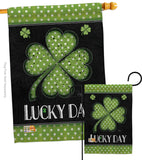 Lucky Day Clover - St Patrick Spring Vertical Impressions Decorative Flags HG102055 Made In USA