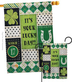 St Patricks Lucky Day - St Patrick Spring Vertical Impressions Decorative Flags HG102056 Made In USA