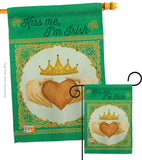 Kiss Me, I'm Irish - St Patrick Spring Vertical Impressions Decorative Flags HG102057 Made In USA