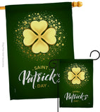 Gold Shamrock - St Patrick Spring Vertical Impressions Decorative Flags HG102061 Made In USA