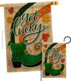 Get Lucky Boot - St Patrick Spring Vertical Impressions Decorative Flags HG120035 Made In USA