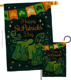 St. Pat Cheers - St Patrick Spring Vertical Impressions Decorative Flags HG120039 Made In USA