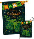 St. Pat Cheers - St Patrick Spring Vertical Impressions Decorative Flags HG120039 Made In USA