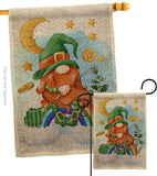 Lucky Gnome - St Patrick Spring Vertical Impressions Decorative Flags HG120049 Made In USA