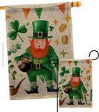 Leprechaun Gold - St Patrick Spring Vertical Impressions Decorative Flags HG120094 Made In USA