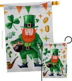 Leprechaun Gold - St Patrick Spring Vertical Impressions Decorative Flags HG120094 Made In USA