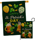 Cheers on St.Patrick - St Patrick Spring Vertical Impressions Decorative Flags HG130320 Made In USA