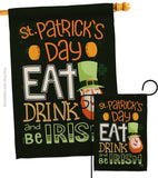 Be Irish - St Patrick Spring Vertical Impressions Decorative Flags HG137315 Made In USA