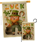 Leprechaun Luck - St Patrick Spring Vertical Impressions Decorative Flags HG137402 Made In USA