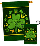 St Pat's Clover - St Patrick Spring Vertical Impressions Decorative Flags HG137404 Made In USA